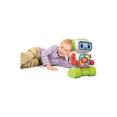 Sapientino Eddie Robot Educativo Interattivo Bambini 4-6 Anni, Schermo LCD Parlante, Impara Lettere Numeri e Emozioni Clementoni