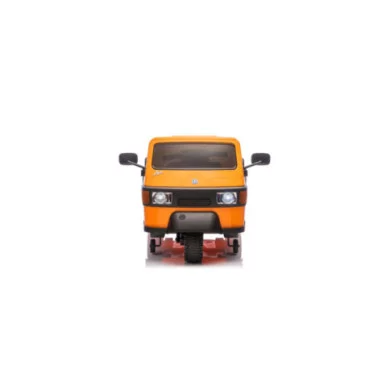 Macchina Elettrica per Bambini Piaggio Apecar 12V – Veicolo a 2 Motori con Telecomando, Luci LED e Musica MP3 Arancione