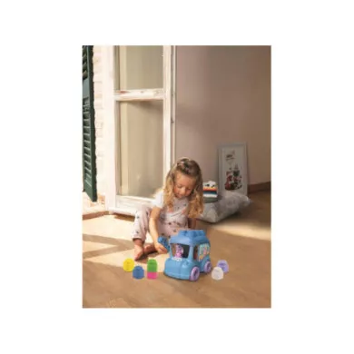 Soft Clemmy Stitch Bus Sensoriale – Gioco Prima Infanzia con 8 Mattoncini Morbidi, Bambini 18+ Mesi, Made in Italy