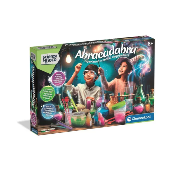 Scienza e Gioco Abracadabra – Kit Esperimenti Magici 8+ Anni, Pozioni e Reazioni Sorprendenti, Made in Italy Clementoni