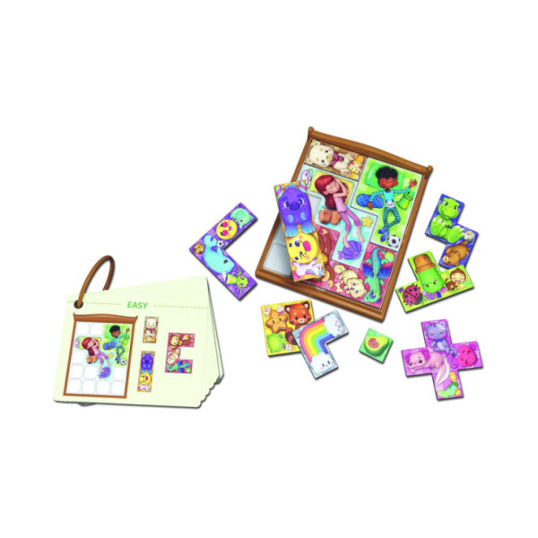 ThinkFun Pyjama Party – Gioco di Logica con 40 Sfide per Bambini 6+ Anni, Puzzle da Tavolo con Pezzi Colorati e Carte Sfida