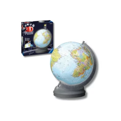 Puzzle 3D Globo Terrestre Night Edition – Puzzle Luminoso da 548 Pezzi per Bambini 10+ Anni Ravensburger