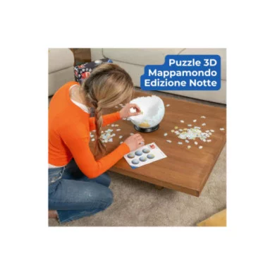 Puzzle 3D Globo Terrestre Night Edition – Puzzle Luminoso da 548 Pezzi per Bambini 10+ Anni Ravensburger