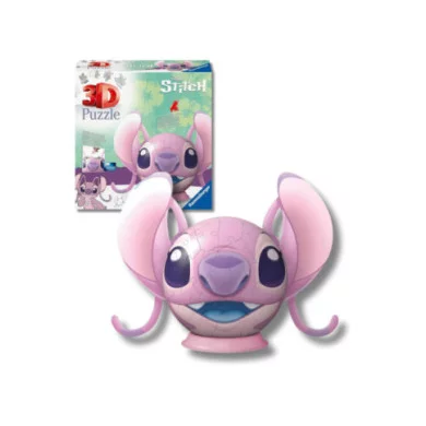 Puzzle 3D Disney Angel – Puzzle 3D da 77 Pezzi per Bambini 6+ Anni, Modello Stitch con Orecchie Ravensburger
