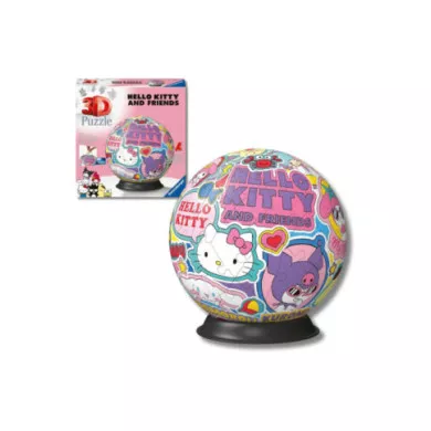 Puzzle 3D Ball Hello Kitty – Puzzle Sferico da 73 Pezzi per Bambini 6+ Anni,  Ravensburger