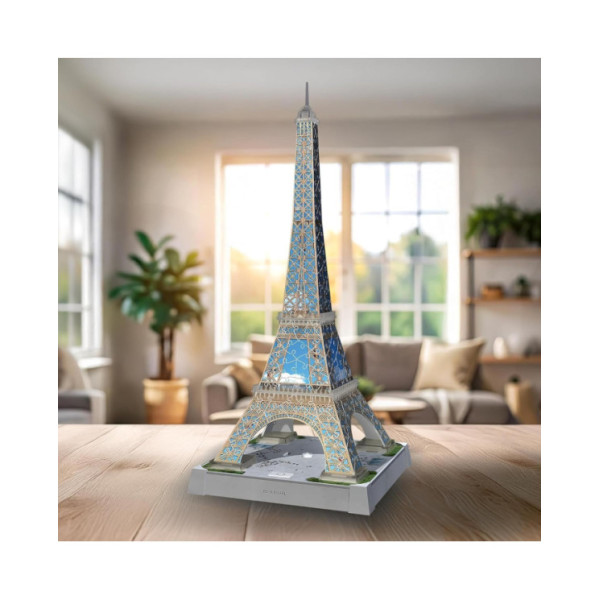 Puzzle 3D Iconics Torre Eiffel LED –  216 Pezzi per Bambini 8+ Anni e Adulti, Puzzle Luminoso Decorativo Ravensburger