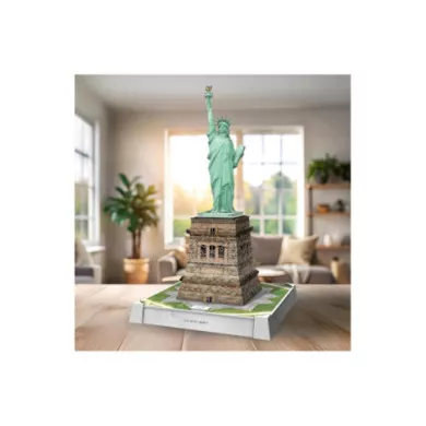 Puzzle 3D Iconics Statua della Libertà LED – 108 Pezzi per Bambini 8+ Anni e Adulti, Puzzle Luminoso Decorativo Ravensburger