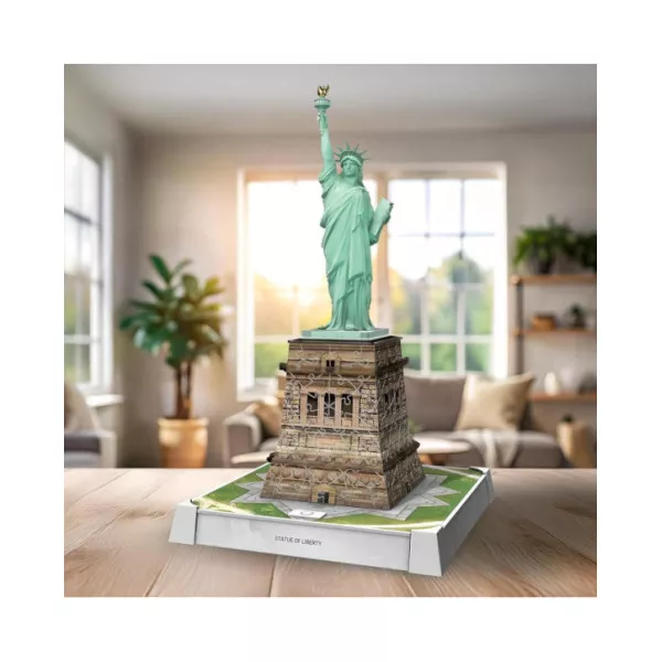 Puzzle 3D Iconics Statua della Libertà LED – 108 Pezzi per Bambini 8+ Anni e Adulti, Puzzle Luminoso Decorativo Ravensburger