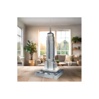 Puzzle 3D Iconics Empire State LED – 216 Pezzi per Bambini 8+ Anni e Adulti, Puzzle Luminoso Decorativo Ravensburger