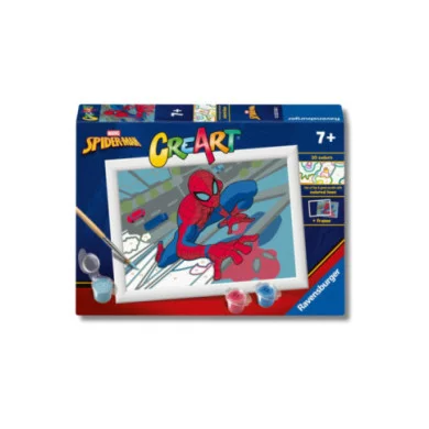 CreArt Serie E Spiderman – Kit Pittura con Numeri per Bambini 7+ Anni Ravensburger