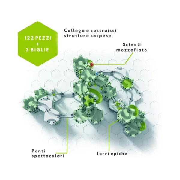 GraviTrax Action-Set M Skytrax – Pista Biglie STEM con 122 Pezzi per Bambini 8+ Anni Ravensburger