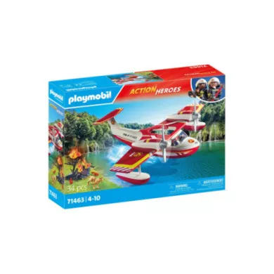 Playmobil Action Heroes 71463 Idrovolante dei Pompieri – Aereo Antincendio con Vigile del Fuoco, Gioco di Ruolo 4+ Anni