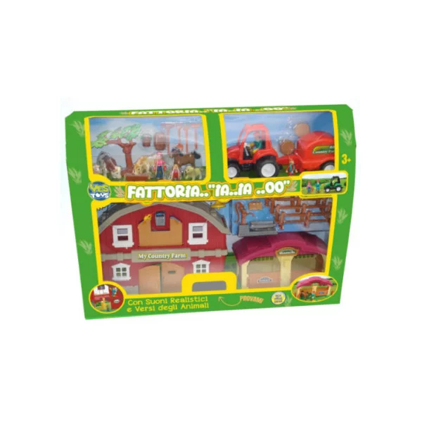 Fattoria Completa IA..IA..OO – Set Gioco con Suoni Reali, Animali, Trattore e Personaggi per Bambini 3+ Anni