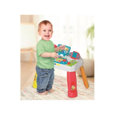 Baby Tavolo Attività Baby Gamer 17547 – Postazione Interattiva con Tastiera, Luci e Suoni per Bambini 12-36 Mesi Clementoni