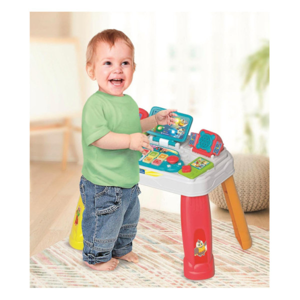 Baby Tavolo Attività Baby Gamer 17547 – Postazione Interattiva con Tastiera, Luci e Suoni per Bambini 12-36 Mesi Clementoni