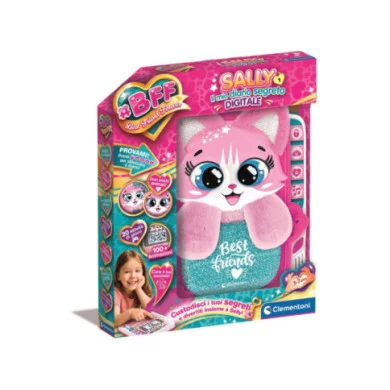 BFF Sally – Mio Diario Segreto Digitale LCD con Occhi Animati e Penna, Gioco Interattivo per Bambine 5-7 Anni Clementoni