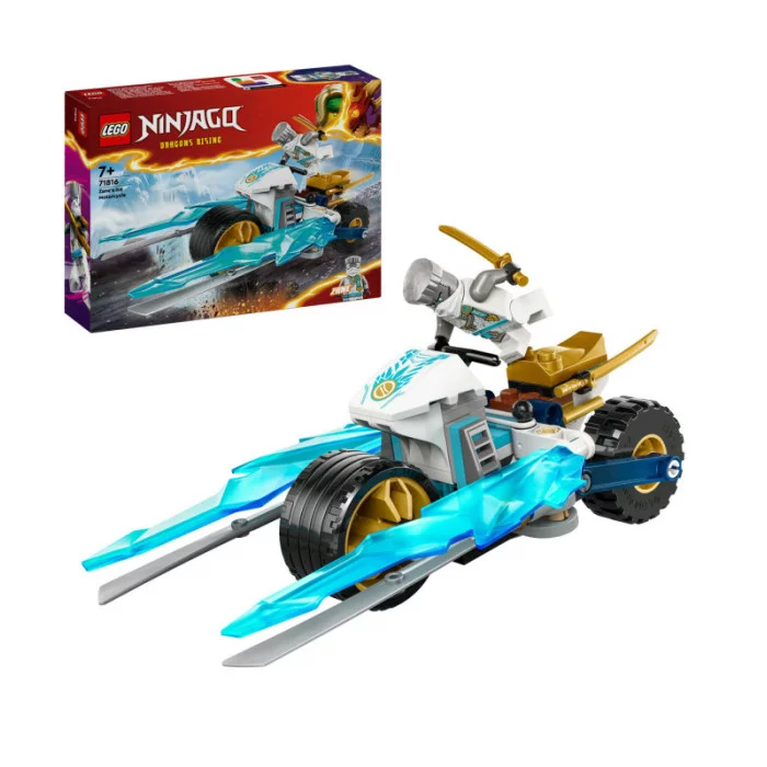 LEGO NINJAGO 71816 Moto di Ghiaccio di Zane, Veicolo Giocattolo da