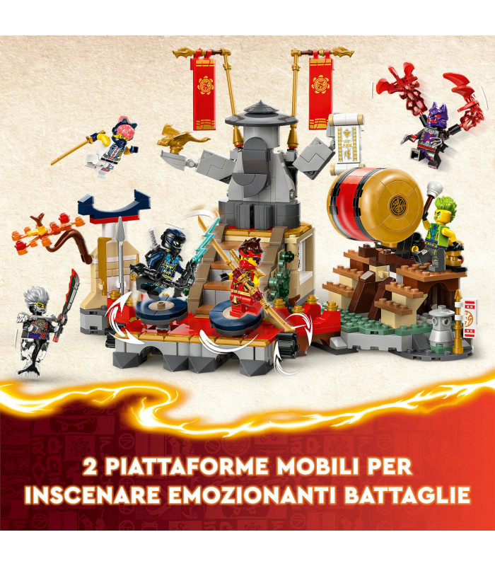 LEGO NINJAGO 71818 Torneo: Arena di Battaglia, Giochi per Bambini