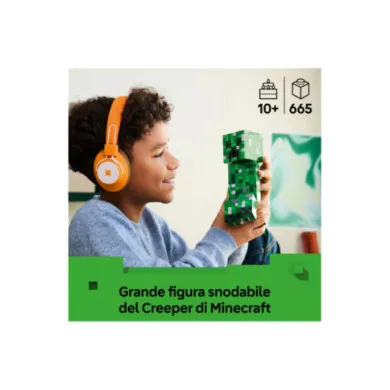 LEGO Minecraft 21276 Creeper Giocattolo, Action Figure Snodabile con Scomparto Segreto, Giochi  Bambini 10+ Fan dei Videogiochi