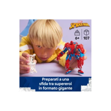LEGO Marvel 76308 Mech di Spider-Man Contro Anti-Venom, Action Figure Giocattolo Snodabile con 2 Minifigure, Giochi Bambini 6+