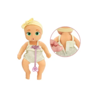 Bambola Mini Adri 22 cm – Bambola Realistica Nutriente con Ciuccio, Pelle Morbida per Bambini 18+ Mesi Be Loved Babies