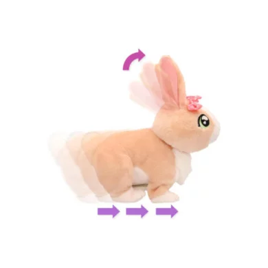 Club Petz Betsy – Coniglietta Interattiva che Salta, Muove le Orecchie e Fa Suoni, Peluche 23 cm per Bambini 3+ Anni IMC Toys