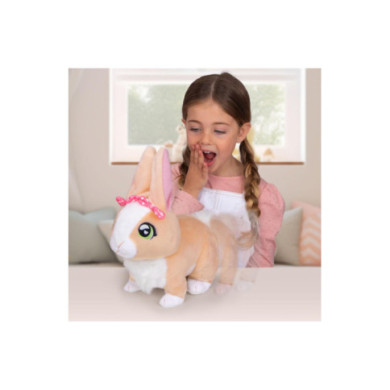 Club Petz Betsy – Coniglietta Interattiva che Salta, Muove le Orecchie e Fa Suoni, Peluche 23 cm per Bambini 3+ Anni IMC Toys