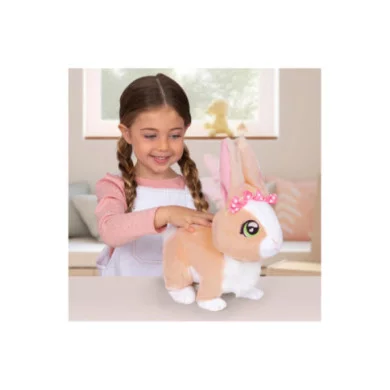 Club Petz Betsy – Coniglietta Interattiva che Salta, Muove le Orecchie e Fa Suoni, Peluche 23 cm per Bambini 3+ Anni IMC Toys