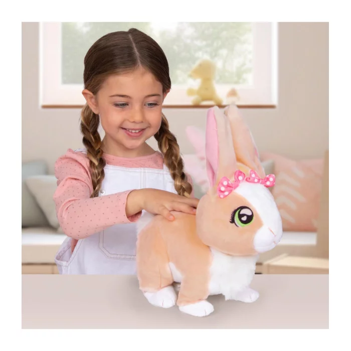 Club Petz Betsy – Coniglietta Interattiva che Salta, Muove le Orecchie e Fa Suoni, Peluche 23 cm per Bambini 3+ Anni IMC Toys