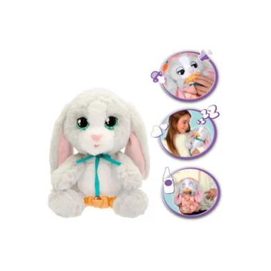 Baby Paws Bunny – Peluche Interattivo con Suoni e Occhi che si Chiudono, Accessori Inclusi 18+ Mesi IMC Toys