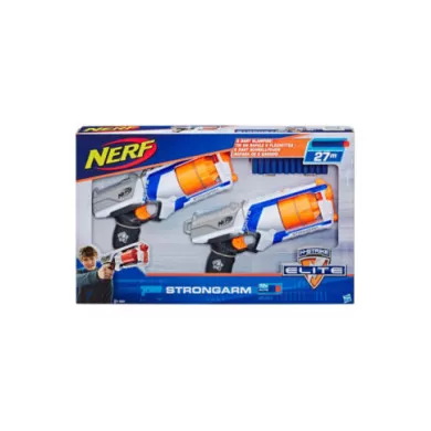 Nerf N-Strike Elite Strongarm – Set 2 Blaster con 12 Dardi Foam, Gittata 27 m per Bambini 8+ Anni Hasbro