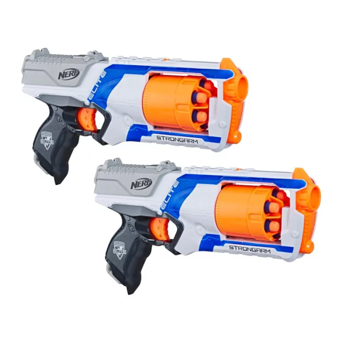 Nerf N-Strike Elite Strongarm – Set 2 Blaster con 12 Dardi Foam, Gittata 27 m per Bambini 8+ Anni Hasbro