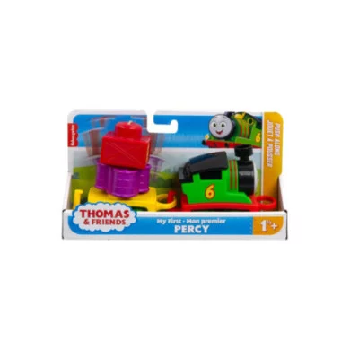 Thomas & Friends Il Mio Primo Percy – Trenino a Spinta con Vagone Merci e Carichi Impilabili per Bambini 1+ Anni Mattel HXP53