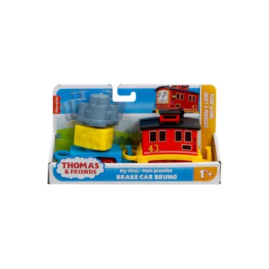 Thomas & Friends Il Mio Primo BrunO – Trenino a Spinta con Vagone Merci e Carichi Impilabili per Bambini 1+ Anni Mattel HXP56