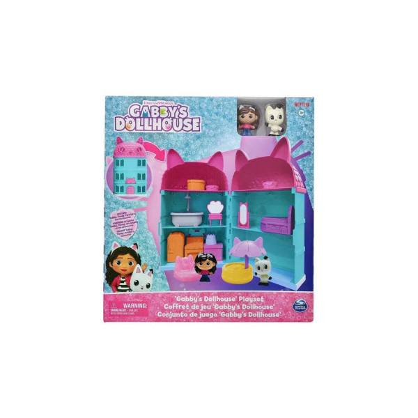 Gabby’s Dollhouse Playset Value – Mini Casa delle Bambole Portatile con Personaggi e Accessori Inclusi