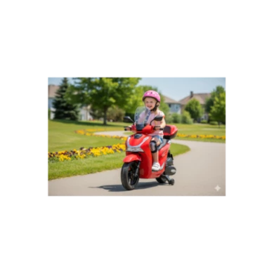 Moto Elettrica per Bambini Honda SH125 12V – Moto con Luci LED, Ruote EVA e Sedile in Pelle Rossa Licenza Ufficiale