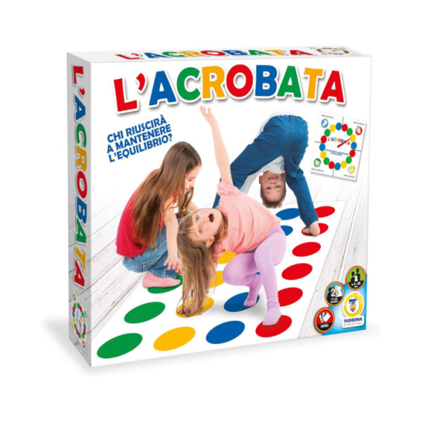 Gioco L’Acrobata Sfida di Equilibrio e Abilità con Tappeto Colorato per Bambini e Famiglia Teorema