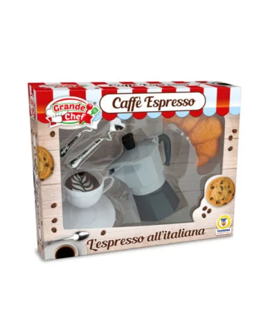 Set da Caffè Espresso Grande Chef Teorema Gioco Imitazione con Moka e  Accessori per Bambini, L’Espresso all’Italiana
