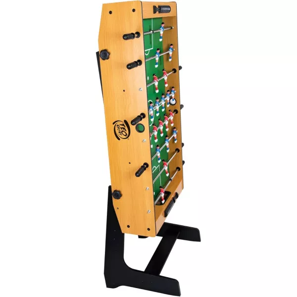 Calcio Balilla in Legno Pieghevole  Biliardino da Casa con Aste Telescopiche, 2 Palline e Segnapunti Teorema