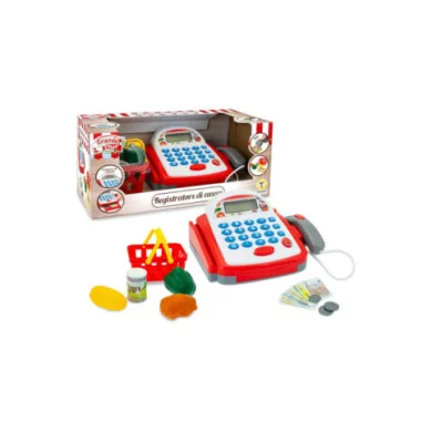 Cassa Giocattolo Grande Chef Teorema  Registratore con Scanner, Suoni, Calcolatrice e Accessori Supermercato per Bambini