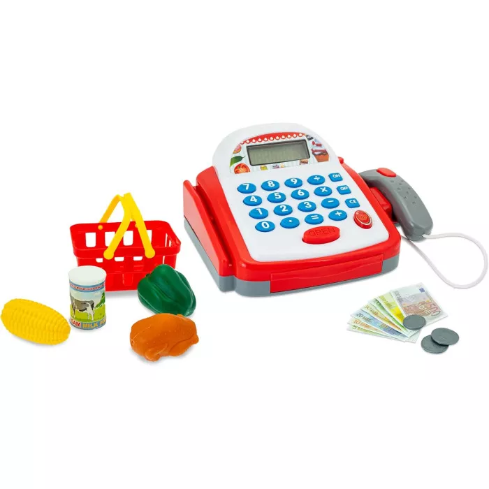 Cassa Giocattolo Grande Chef Teorema  Registratore con Scanner, Suoni, Calcolatrice e Accessori Supermercato per Bambini