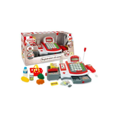 Cassa Giocattolo con Scanner e Scontrino Grande Chef Teorema  Registratore con Luci, Suoni e Accessori Supermercato per Bambini