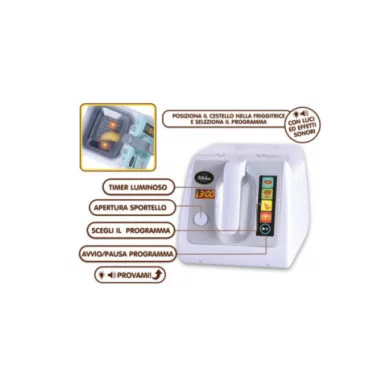Friggitrice Giocattolo con Luci e Suoni Teorema 74183  Elettrodomestico per Bambini 3+ Anni, Timer Luminoso e Effetti Reali