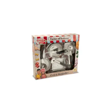 Set Cucina in Metallo Grande Chef  Crea le Tue Ricette! Pentole, Padelle e Utensili da Cucina per Bambini 3+ Anni Teorema