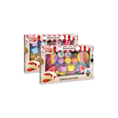 Set Snack Party Grande Chef  Golosa Merenda per Bambini Servizio da Tè con Dolcetti, Tazze e Accessori, Modello Casuale Teorema