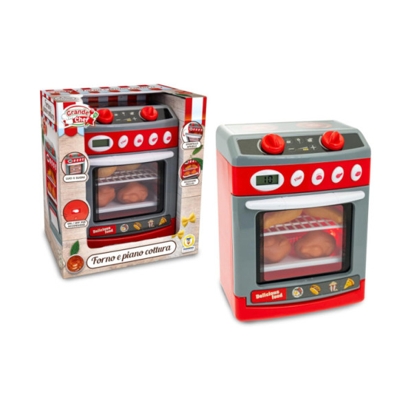 Forno Giocattolo con Luci, Suoni e Accessori Teorema – Gioco Cucina per Bambini con Cibo e Sportello Apribile