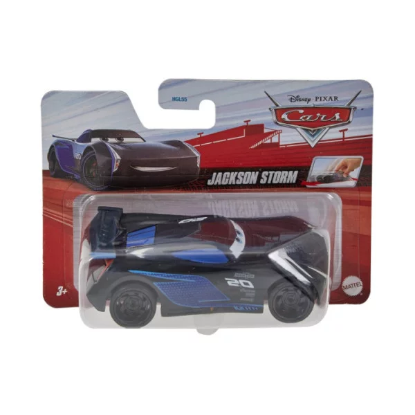 Disney Pixar Cars Jackson Storm – Macchinina Pullback in Scala 1:43 in Metallo per Bambini 3+ Anni
