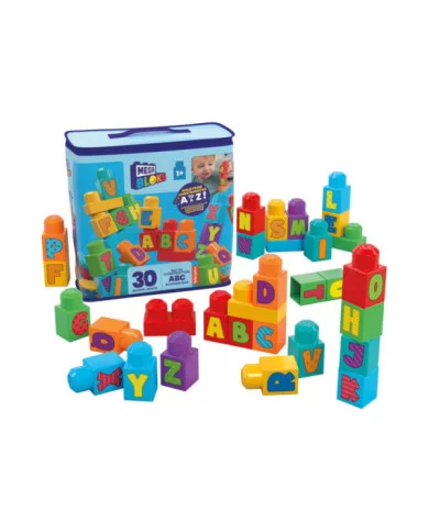 Mega Bloks Set Costruzioni Impara l’Alfabeto con 30 Blocchi Colorati per Bambini 1-5 Anni HRR60 Fisher-Price