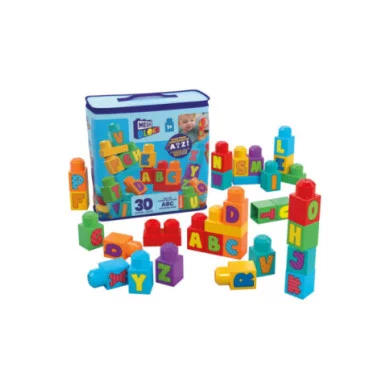 Mega Bloks Set Costruzioni Impara l’Alfabeto con 30 Blocchi Colorati per Bambini 1-5 Anni HRR60 Fisher-Price