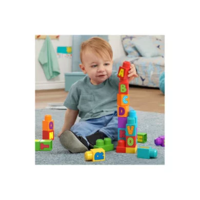 Mega Bloks Set Costruzioni Impara l’Alfabeto con 30 Blocchi Colorati per Bambini 1-5 Anni HRR60 Fisher-Price